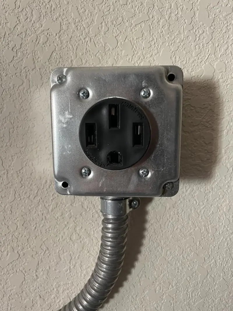 NEMA 14-50 outlet installed for Electrical Panel Upgrade in Rexland Acres